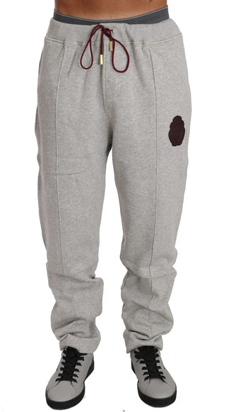 Elegant Gray Cotton Sweatsuit Ensemble - Luxury for You