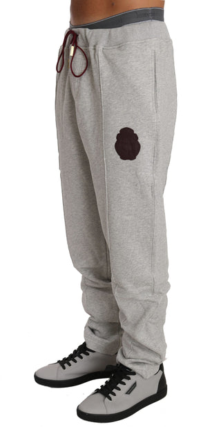 Elegant Gray Cotton Sweatsuit Ensemble - Luxury for You