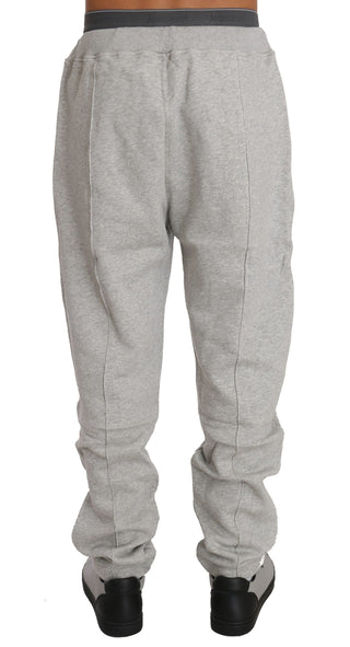 Elegant Gray Cotton Sweatsuit Ensemble - Luxury for You