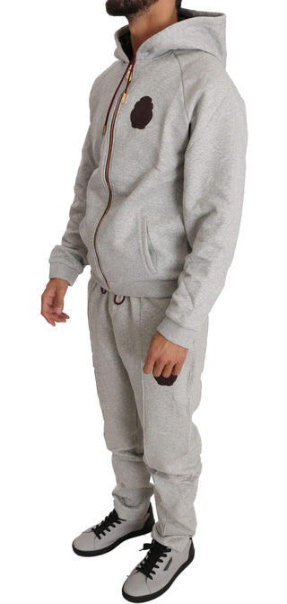 Elegant Gray Cotton Sweatsuit Ensemble - Luxury for You