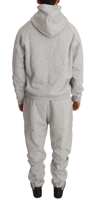 Elegant Gray Cotton Sweatsuit Ensemble - Luxury for You