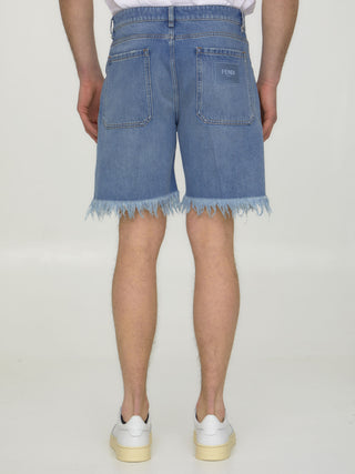 Blue Denim Bermuda Shorts