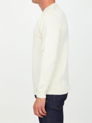 Cream Merino Wool Sweater