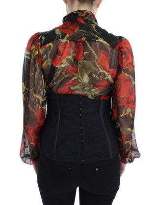 Elegant Black Floral Brocade Corset Belt - Luxury for You