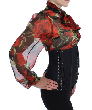 Elegant Black Floral Brocade Corset Belt - Luxury for You