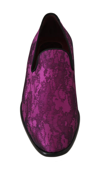 Elegant Silk-wool Blend Loafers In Purple - Luxury for You