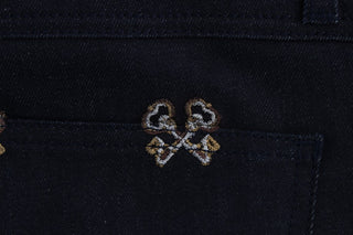 Elegant Embroidered Slim Fit Denim Jeans - Luxury for You