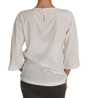 Elegant Silk Blend Crewneck Blouse - Luxury for You