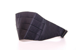 Elegant Black Silk Cummerbund With Polka Dots - Luxury for You