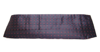 Elegant Silk Black Cummerbund With Red Polka Dots - Luxury for You