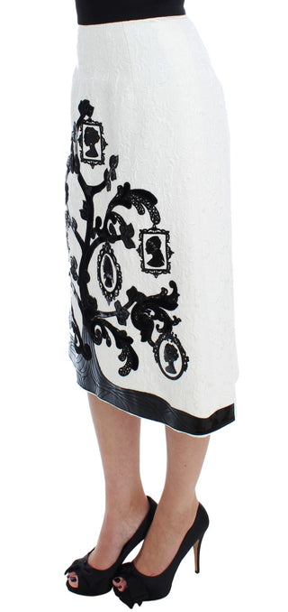 Elegant Floral Brocade High-waist Skirt - Luxury for You