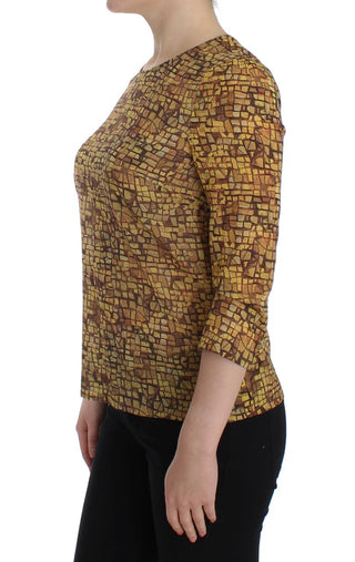 Sicilian Mosaic Print Silk Blouse - Luxury for You