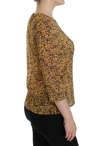 Sicilian Mosaic Print Silk Blouse - Luxury for You