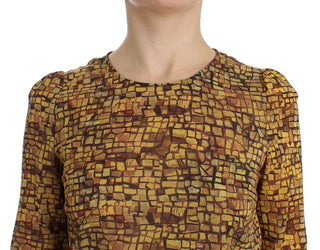 Sicilian Mosaic Print Silk Blouse - Luxury for You