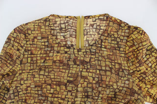 Sicilian Mosaic Print Silk Blouse - Luxury for You