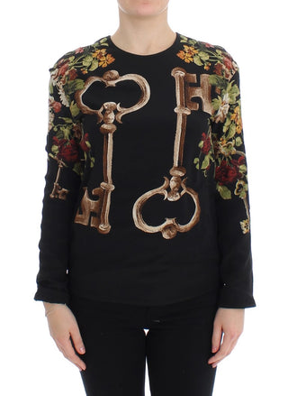 Elegant Medieval Print Silk Blouse - Luxury for You