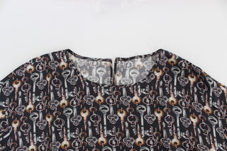 Enchanted Sicily Silk Blouse With Key Print - Luxury for You