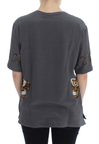 Enchanted Sicily Silk Blouse With Knight Print - Luxury for You