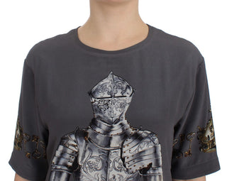 Enchanted Sicily Silk Blouse With Knight Print - Luxury for You