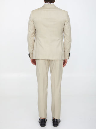 Sand-colored Wool Two-piece Suit