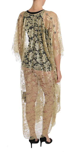 Golden Floral Lace Kaftan Sundress - Luxury for You