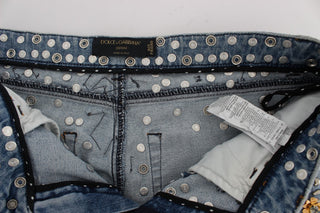 Enchanted Sicily Crystal Heart Boyfriend Jeans - Luxury for You