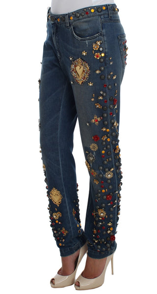 Enchanted Sicily Embellished Boyfriend Jeans - Luxury for You