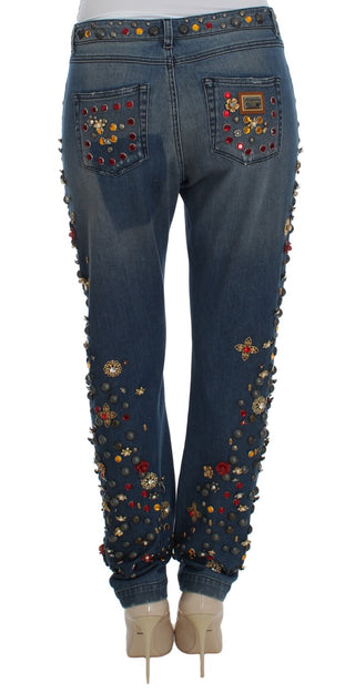 Enchanted Sicily Embellished Boyfriend Jeans - Luxury for You