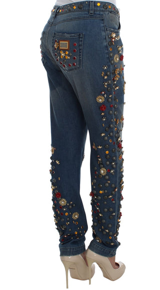 Enchanted Sicily Embellished Boyfriend Jeans - Luxury for You