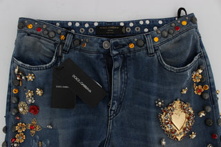 Enchanted Sicily Embellished Boyfriend Jeans - Luxury for You