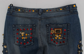 Enchanted Sicily Embellished Boyfriend Jeans - Luxury for You