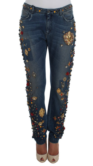 Enchanted Sicily Embellished Boyfriend Jeans - Luxury for You