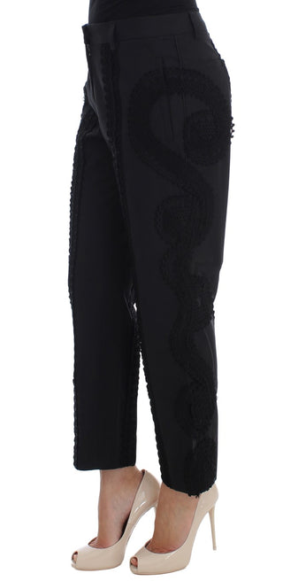 Elegant Black Torero Capri Pants - Luxury for You