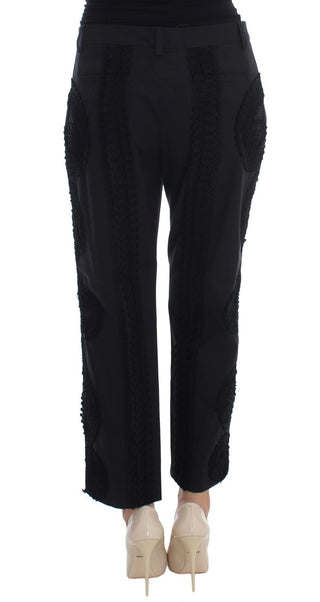 Elegant Black Torero Capri Pants - Luxury for You