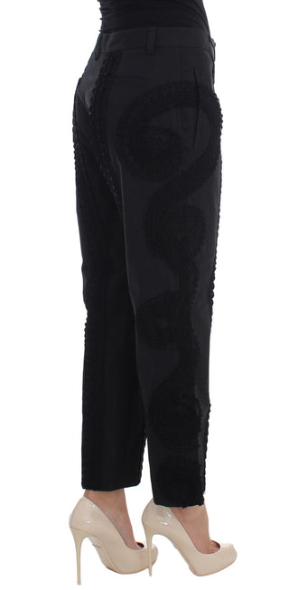 Elegant Black Torero Capri Pants - Luxury for You