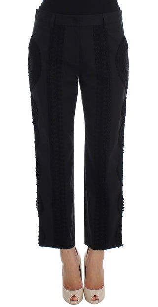 Elegant Black Torero Capri Pants - Luxury for You