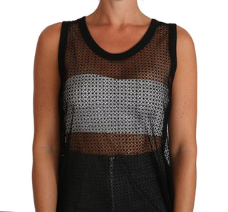 Elegant Sleeveless Black Mesh Top - Luxury for You