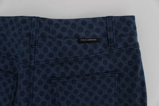 Polka Dotted Capri Stretch Jeans - Luxury for You