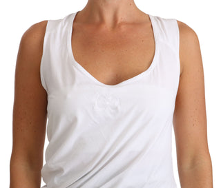 Elegant White Tie Back Tank Top Tee - Luxury for You