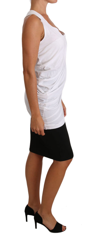 Elegant White Tie Back Tank Top Tee - Luxury for You