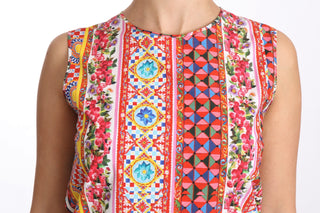 Carretto Print Pure Cotton Tank Top - Luxury for You