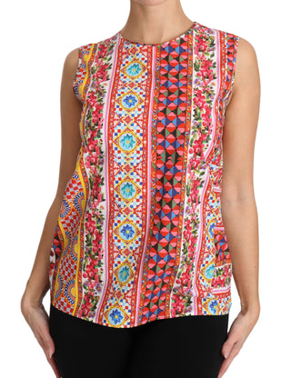 Carretto Print Pure Cotton Tank Top - Luxury for You