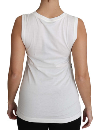 Elegant White Sleeveless Cotton Silk Shirt - Luxury for You