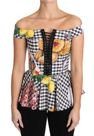 Chic Checkered Corset Top Blouse - Luxury for You