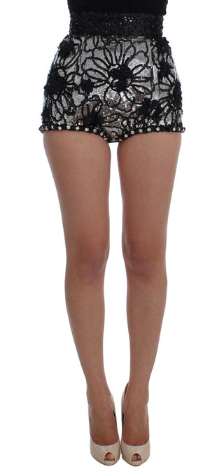 Sequined High Waist Designer Mini Shorts - Luxury for You