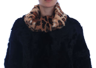 Elegant Black Lamb Fur Short Coat - Luxury for You