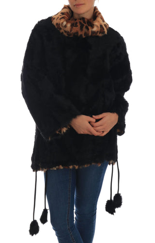 Elegant Black Lamb Fur Short Coat - Luxury for You