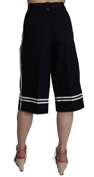 Elegant High Waist Black Cotton Pants - Luxury for You