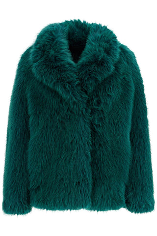 Short Hunter Coat In Faux Fur