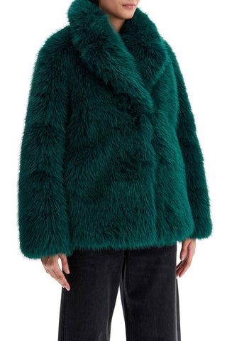 Short Hunter Coat In Faux Fur